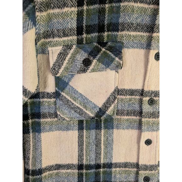 Vintage Kmart Flannel Shacket Mens Medium Buffalo Plaid 80s Western Button READ - Picture 10 of 16
